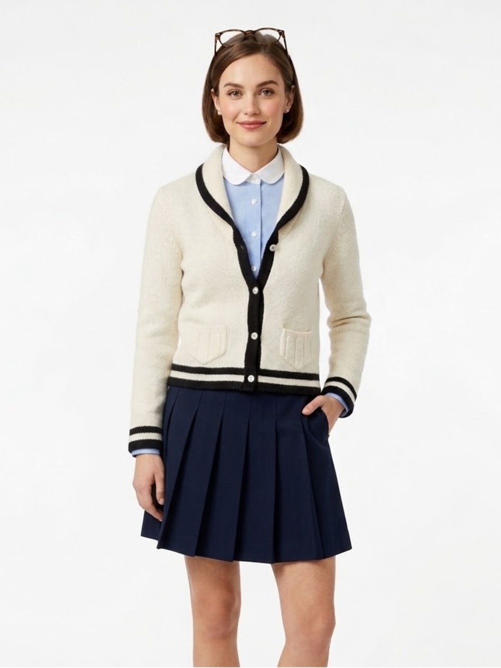 Preppy Wool Mohair V-Neck Cardigan Academia Quiet Luxury Heritage Minimalist